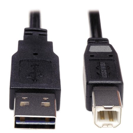 Doomsday 6 ft. Reversible A to B Male to Male USB 2.0 Cable - Black DO3746248